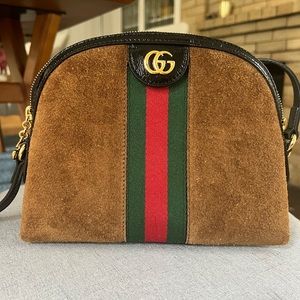 Gucci Ophidia Cognac Suede Like New